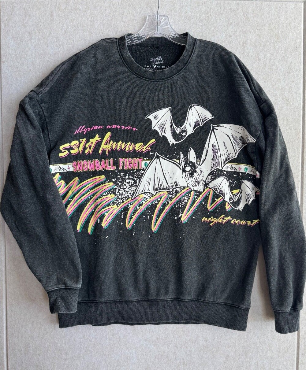 Blissfully Bookish XL ACOTAR Night Court Illyrian Warrior Snowball Sweatshirt